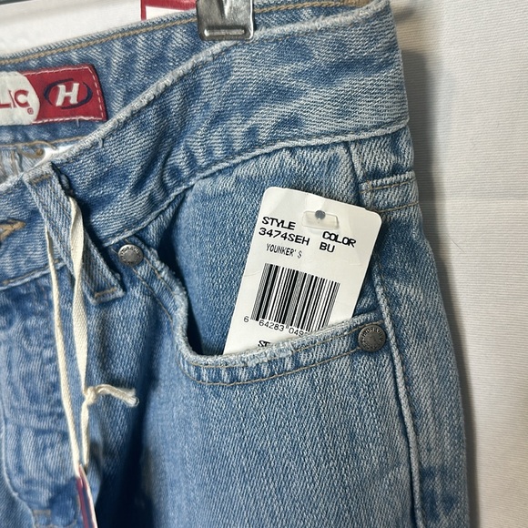 NWT VTG Y2K HYDRAULIC MOM JEANS EMBELLISHED HIPPIE DETAILS ON CUFF SIZE 5 f15 - Picture 5 of 9